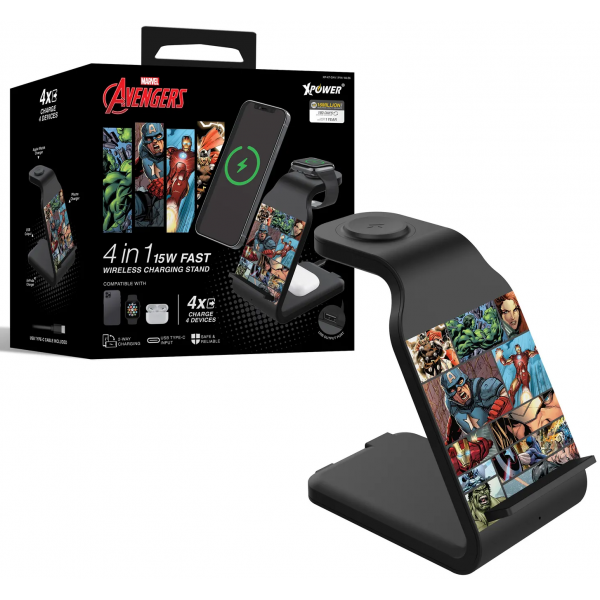 XPower WLS6 XP-K7-DAV 4合1多功能無線充電板 (復仇者聯盟系列)